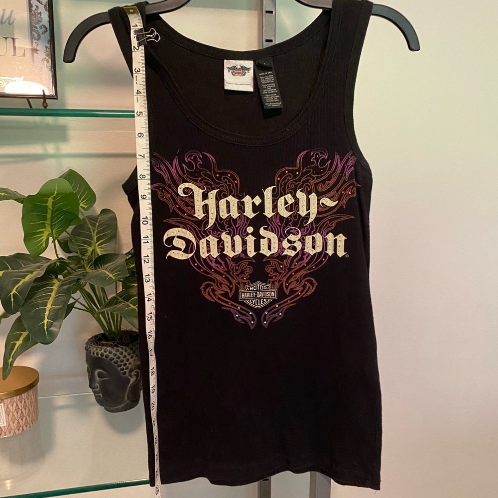 Harley Davidson jeweled women’s tank top.